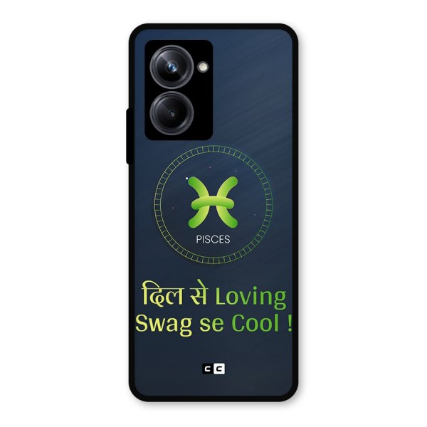 Pisces Swag Metal Back Case for Realme 10 Pro