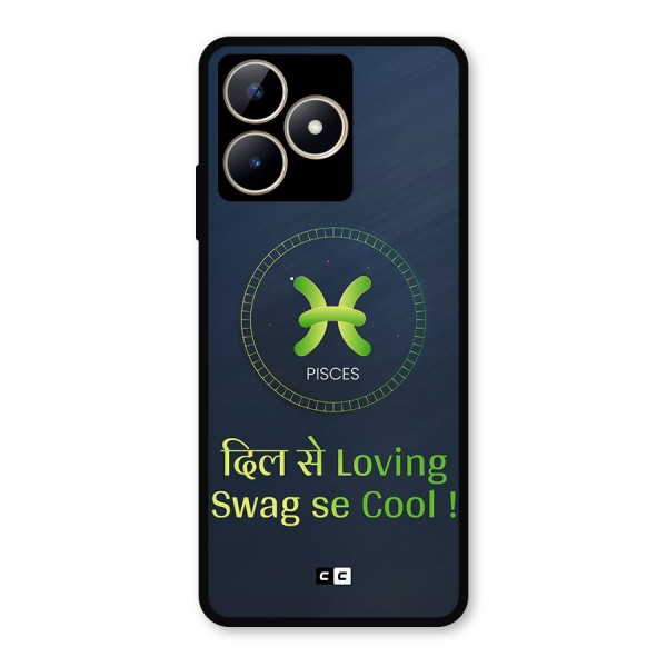 Pisces Swag Metal Back Case for Realme Narzo N53