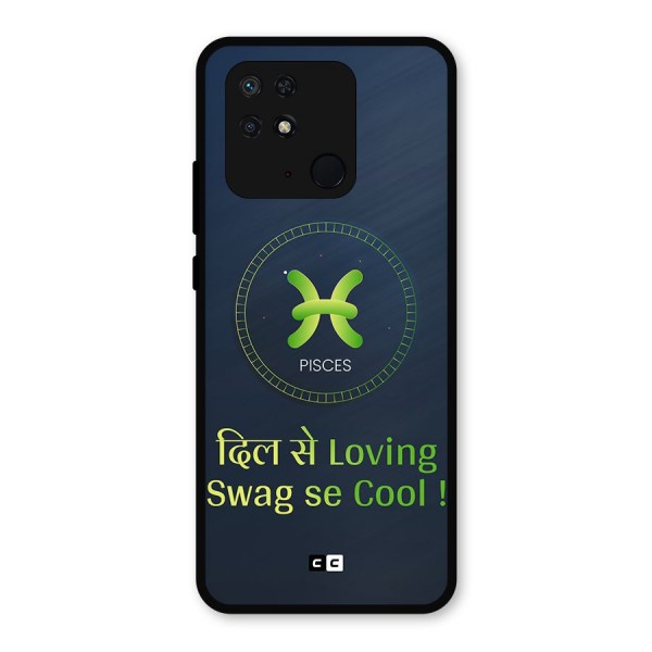 Pisces Swag Metal Back Case for Redmi 10