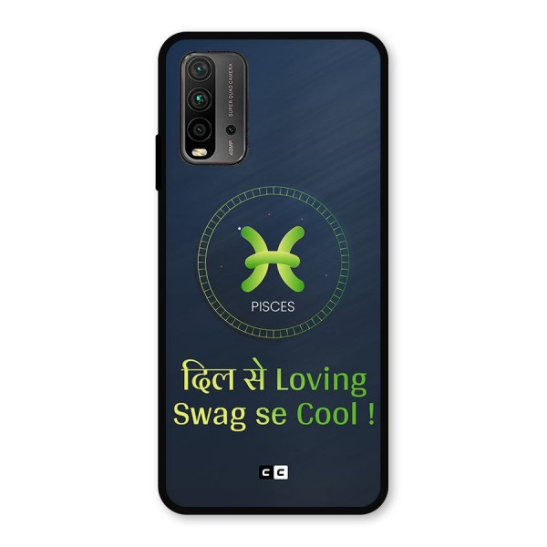 Pisces Swag Metal Back Case for Redmi 9 Power