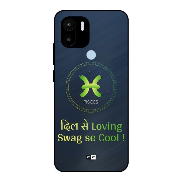Pisces Swag Metal Back Case for Redmi A1 Plus