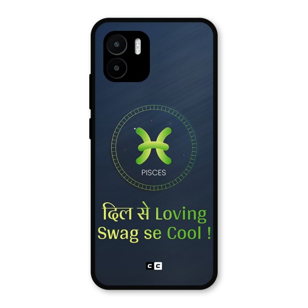 Pisces Swag Metal Back Case for Redmi A2