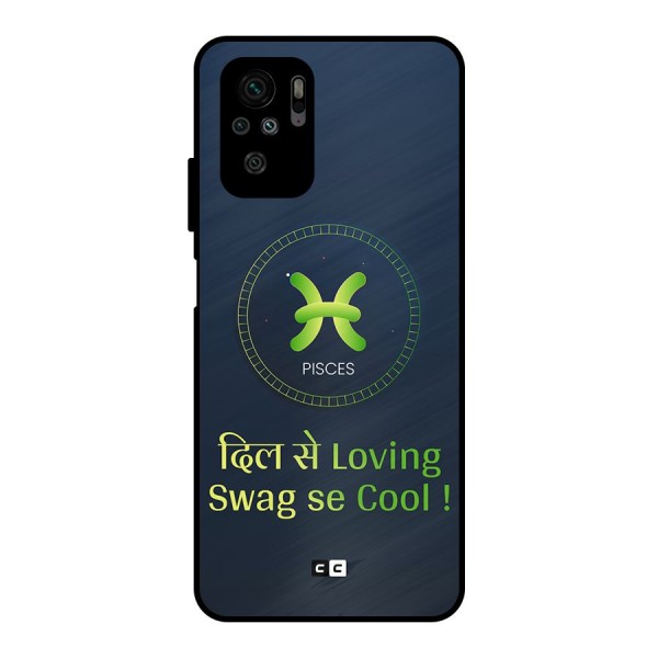 Pisces Swag Metal Back Case for Redmi Note 10