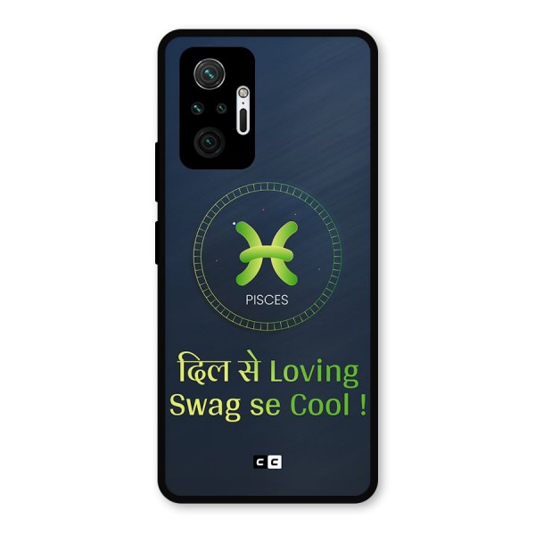 Pisces Swag Metal Back Case for Redmi Note 10 Pro