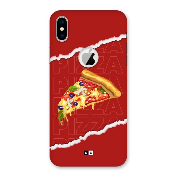 Pizza Lover Back Case for iPhone XS Logo Cut