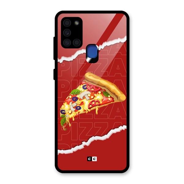 Pizza Lover Glass Back Case for Galaxy A21s