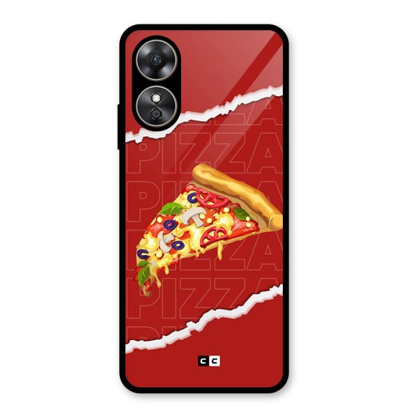 Pizza Lover Glass Back Case for Oppo A17