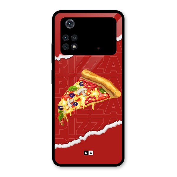 Pizza Lover Glass Back Case for Poco M4 Pro 4G