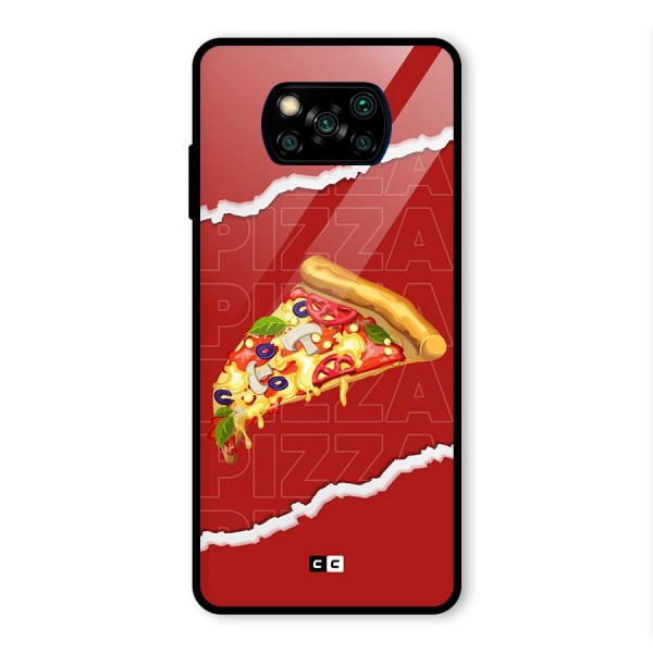 Pizza Lover Glass Back Case for Poco X3 Pro