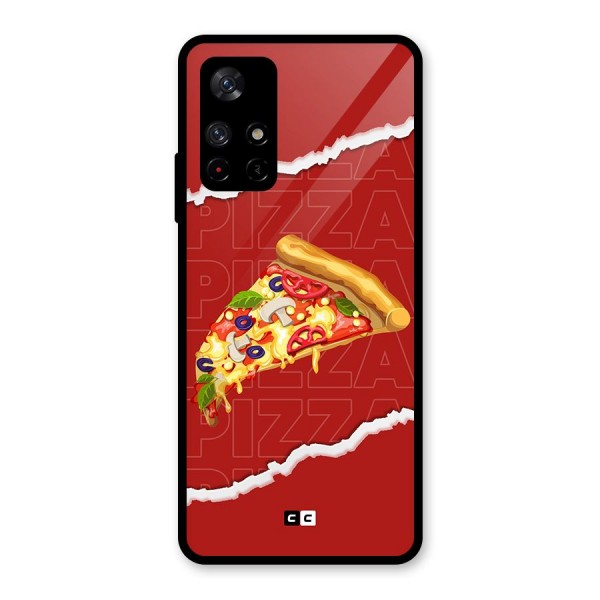 Pizza Lover Glass Back Case for Redmi Note 11T 5G
