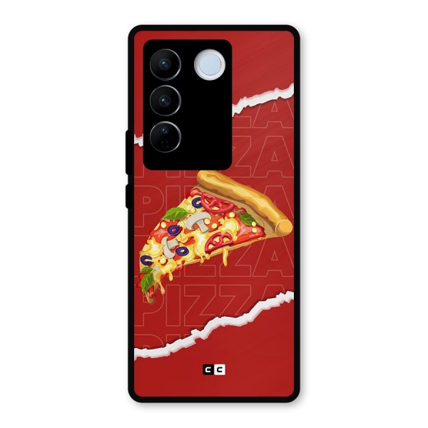 Pizza Lover Metal Back Case for Vivo V27 Pro