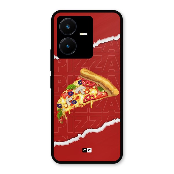 Pizza Lover Metal Back Case for Vivo Y22s