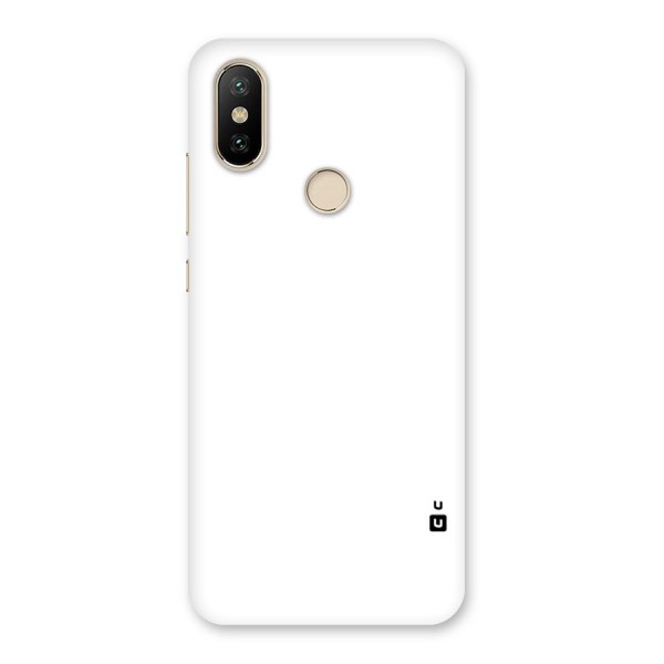 Plain White Back Case for Mi A2