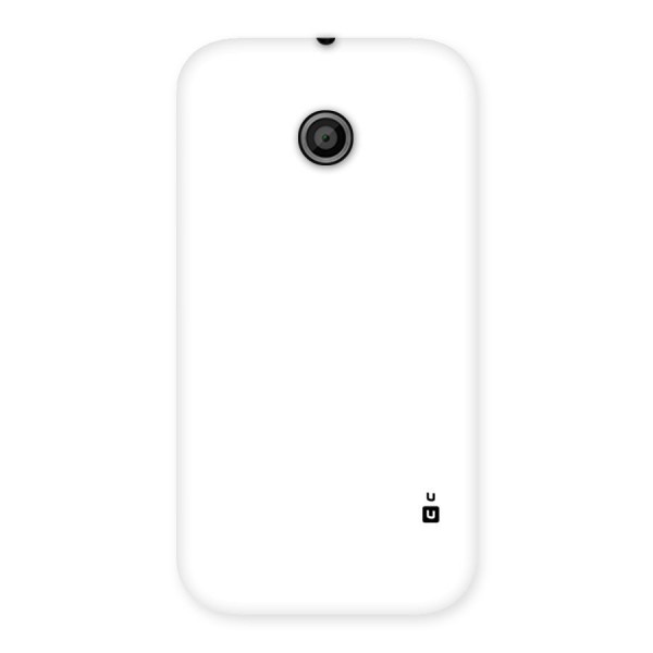 Plain White Back Case for Moto E