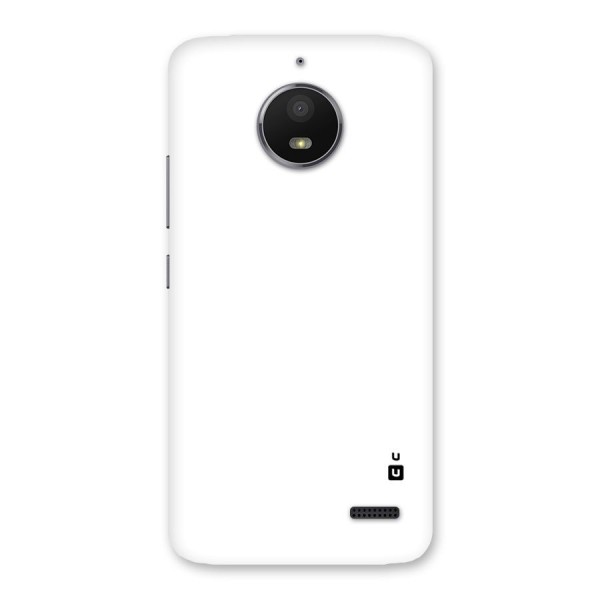 Plain White Back Case for Moto E4