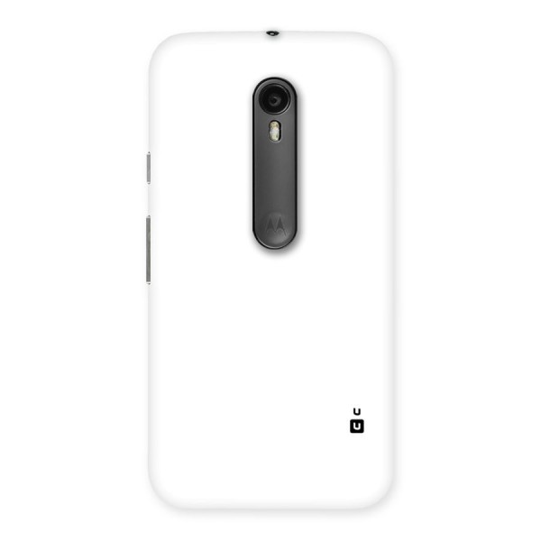 Plain White Back Case for Moto G3