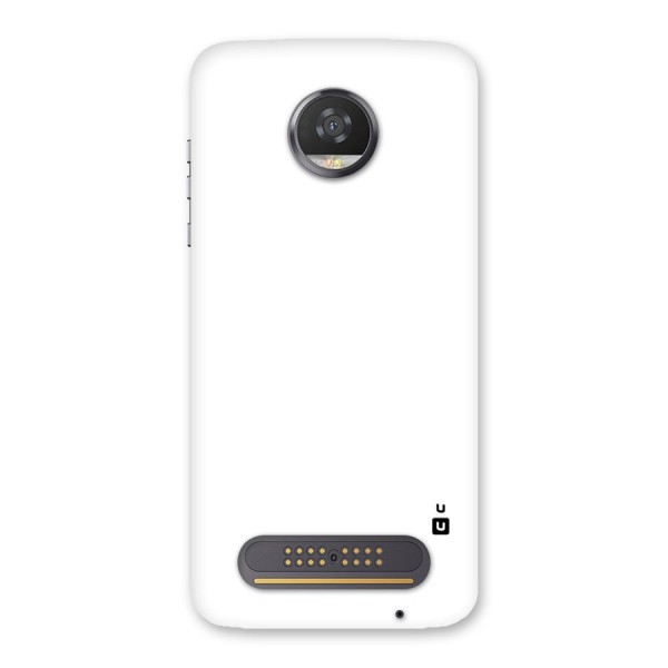 Plain White Back Case for Moto Z2 Play