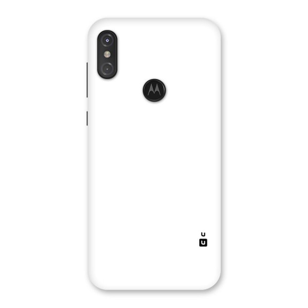 Plain White Back Case for Motorola One Power