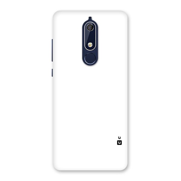 Plain White Back Case for Nokia 5.1