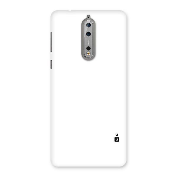 Plain White Back Case for Nokia 8