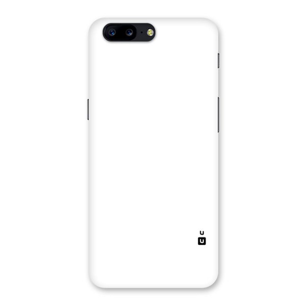 Plain White Back Case for OnePlus 5