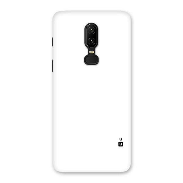 Plain White Back Case for OnePlus 6