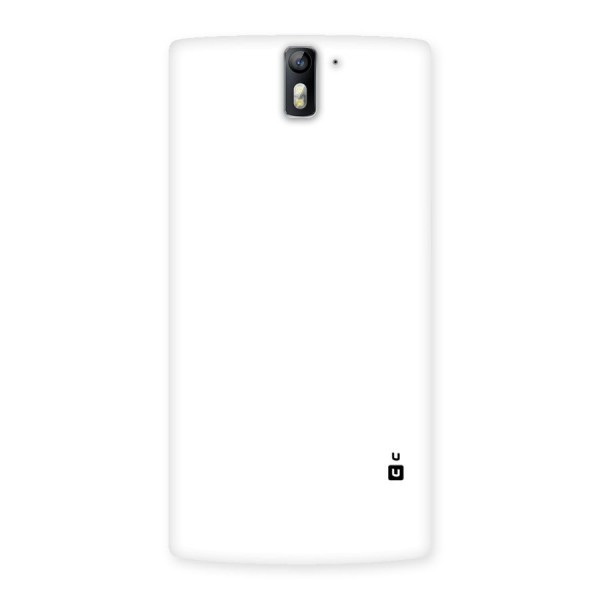 Plain White Back Case for One Plus One