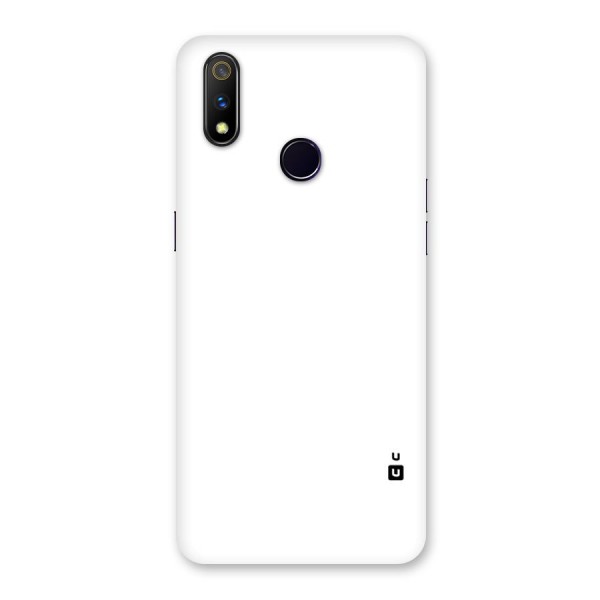 Plain White Back Case for Realme 3 Pro