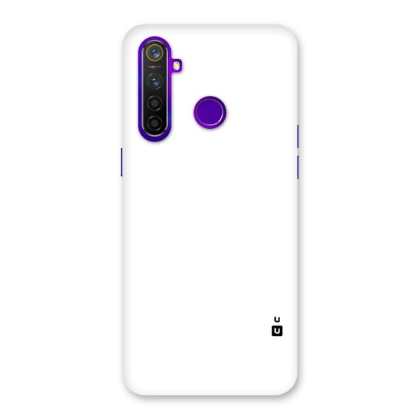 Plain White Back Case for Realme 5 Pro