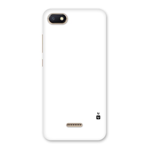 Plain White Back Case for Redmi 6A