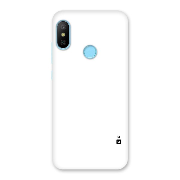 Plain White Back Case for Redmi 6 Pro