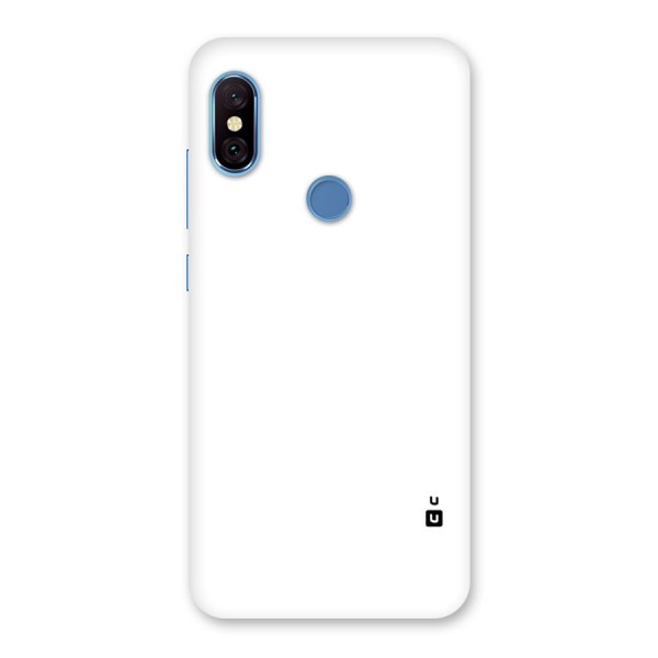 Plain White Back Case for Redmi Note 6 Pro