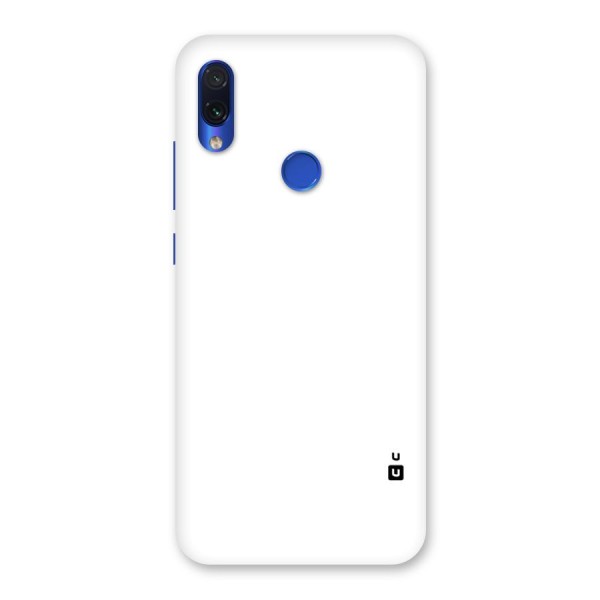 Plain White Back Case for Redmi Note 7