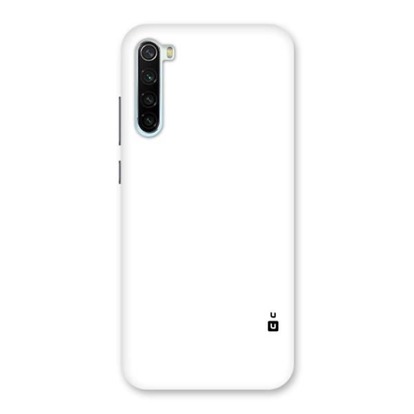 Plain White Back Case for Redmi Note 8