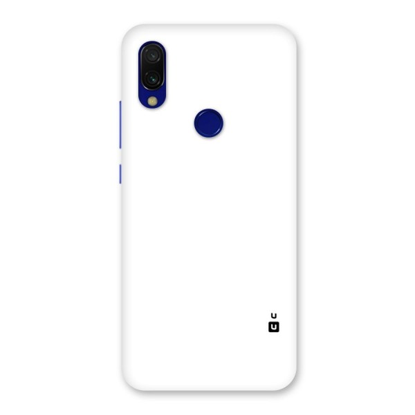 Plain White Back Case for Redmi Y3