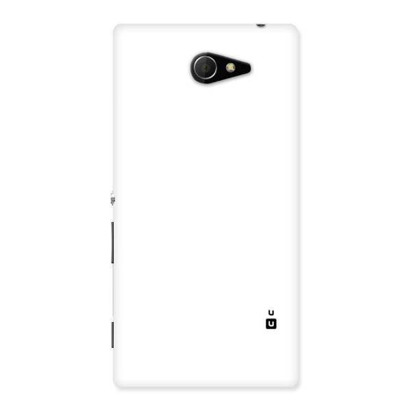 Plain White Back Case for Sony Xperia M2