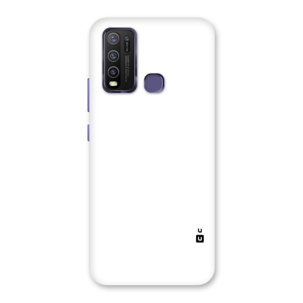 Plain White Back Case for Vivo Y30