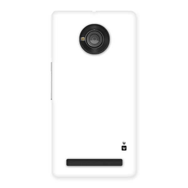 Plain White Back Case for Yu Yuphoria