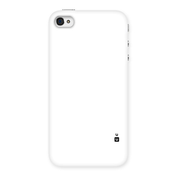 Plain White Back Case for iPhone 4 4s