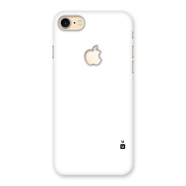 Plain White Back Case for iPhone 7 Apple Cut