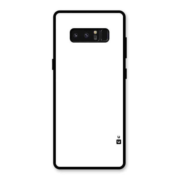 Plain White Glass Back Case for Galaxy Note 8