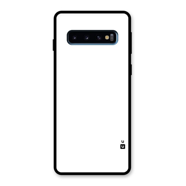 Plain White Glass Back Case for Galaxy S10