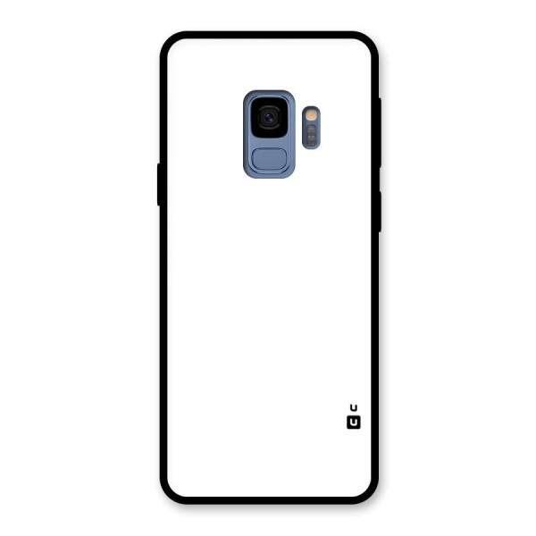 Plain White Glass Back Case for Galaxy S9