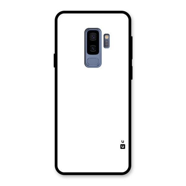 Plain White Glass Back Case for Galaxy S9 Plus