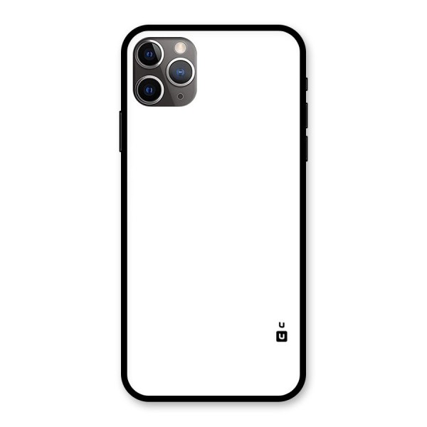 Plain White Glass Back Case for iPhone 11 Pro Max