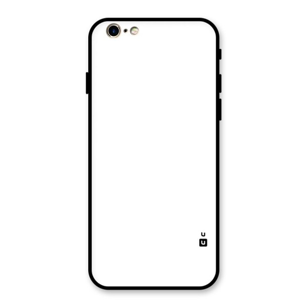 Plain White Glass Back Case for iPhone 6 6S