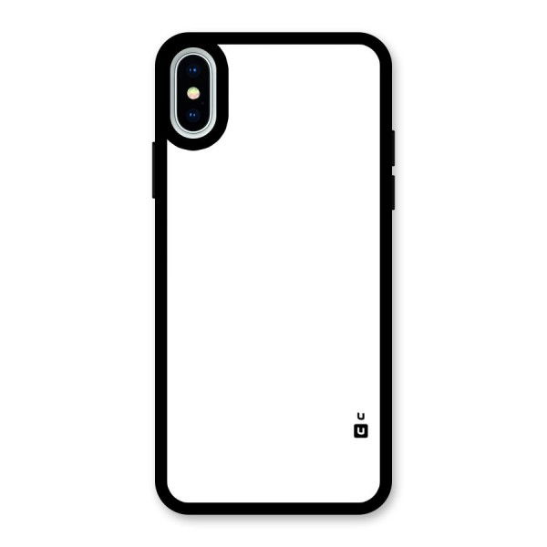 Plain White Glass Back Case for iPhone XS