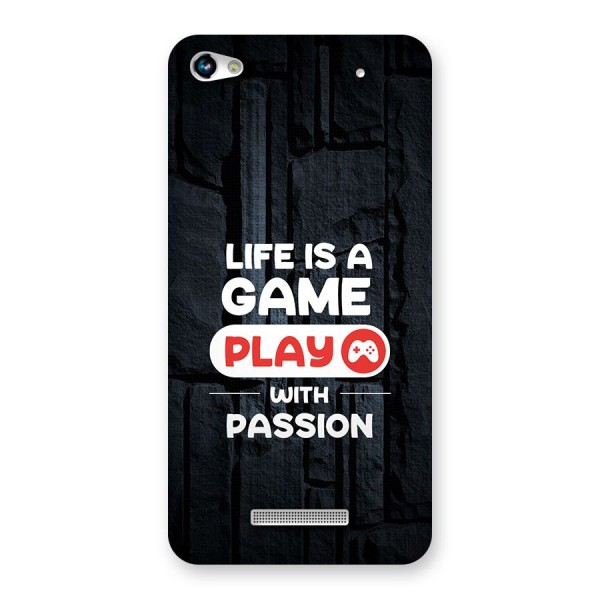 Play With Passion Back Case for Canvas Hue 2 A316