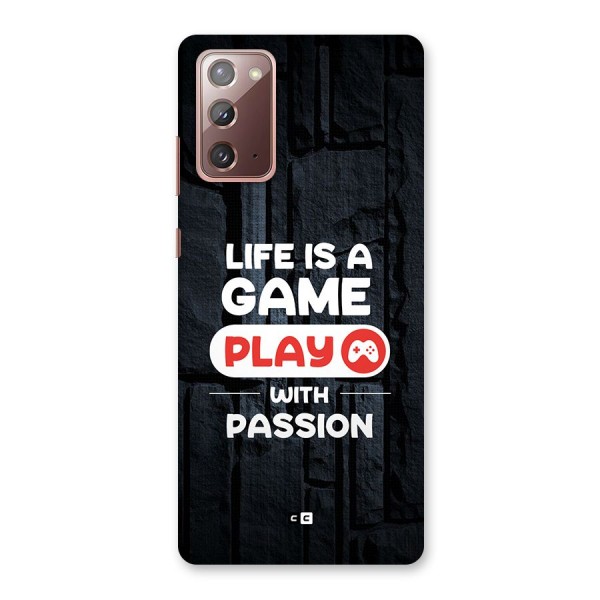 Play With Passion Back Case for Galaxy Note 20