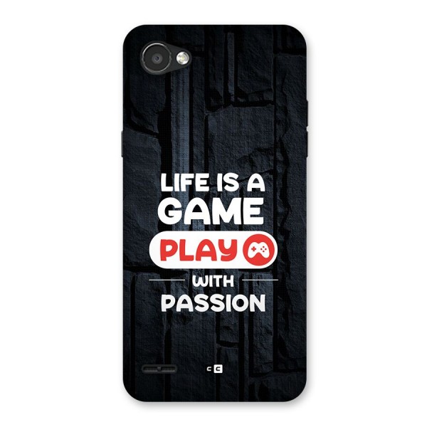 Play With Passion Back Case for LG Q6